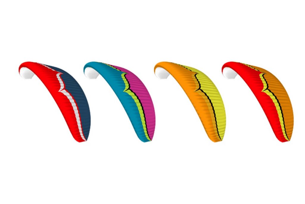 رنگ بندی های مختلف در چترهای پاراگلایدر